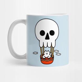 Cat up in Skull Balloon Mug